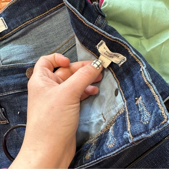 Madewell 9" Mid-Rise Skinny Jeans in Hayes Wash: Button-Front Edition size 23 - Picture 3 of 5